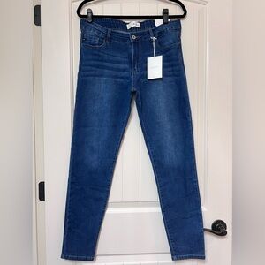 KANCAN NWT Mid rise super skinny jeans, dark blue wash, size 11